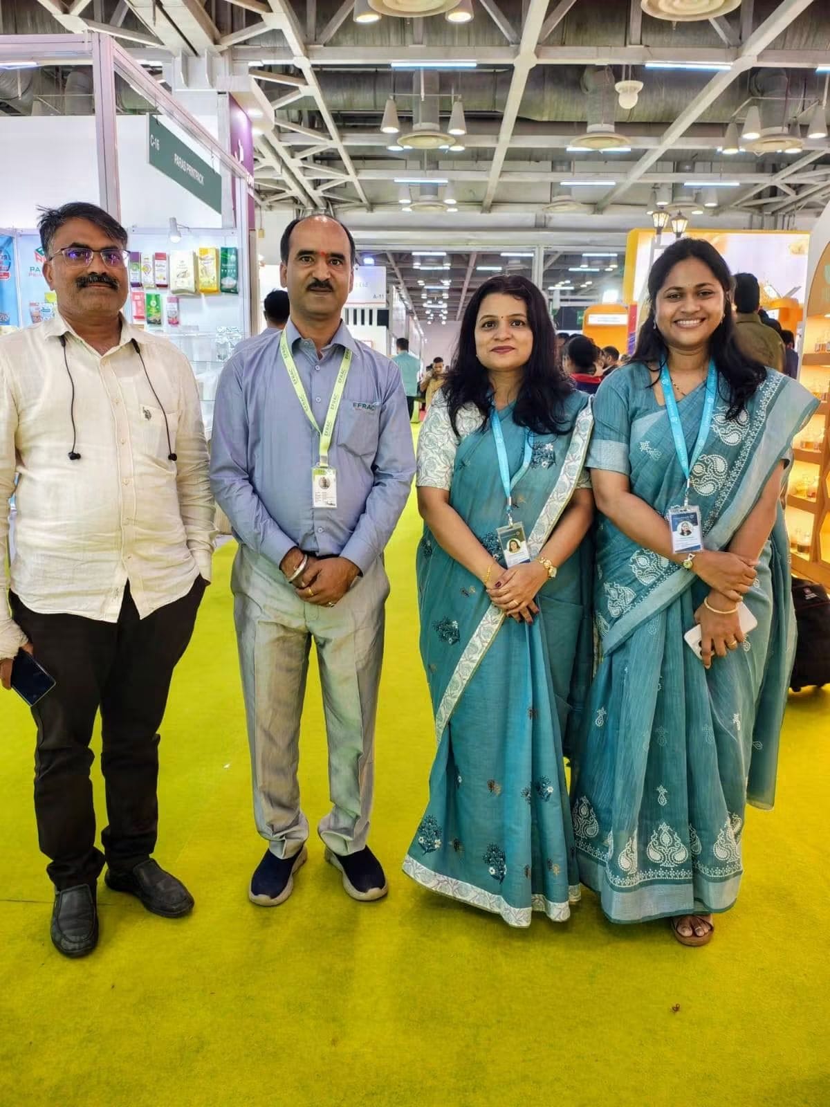 Team members at an organic and agri trade exhibition