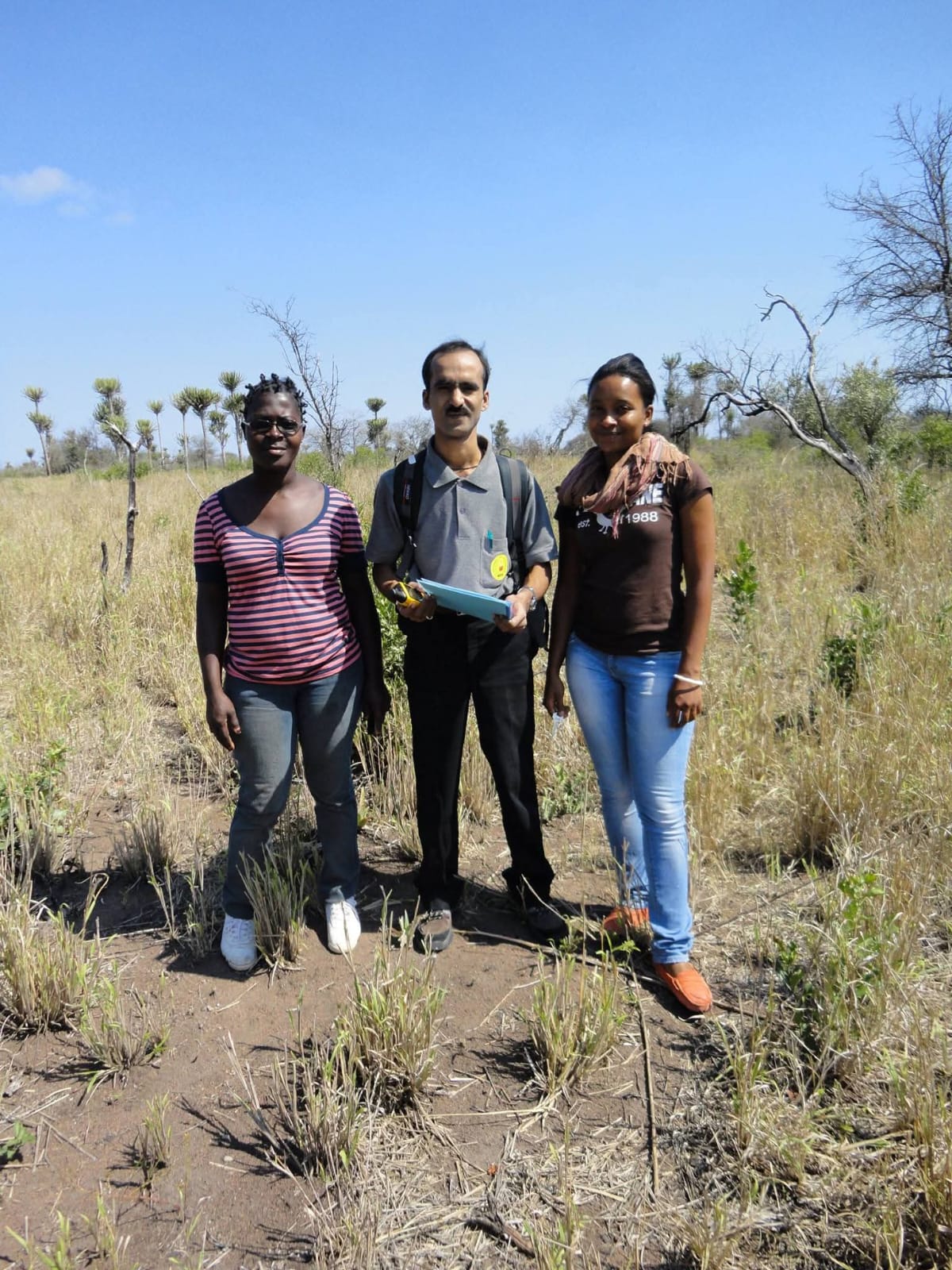 Field consultancy visit with local team in a grassland region